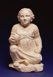 Een Zittend Meisje met een Zwaan, Cypriotisch, ca. 200 v.Chr.