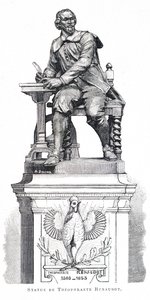 Een standbeeld van Theophraste Renaudot door Unbekannt