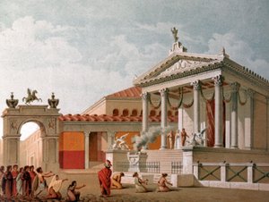 Een tempel in Pompeii