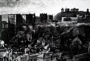Een uitzicht op Edinburgh door Unbekannt