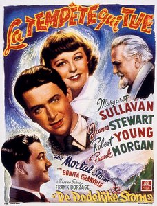 Affiche van de film La tempête qui tue met Margaret Sullavan en James Stewart 1940 door Unbekannt