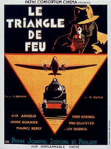 Poster van de film Le triangle de feu met Jean Angelo 1932 door Unbekannt