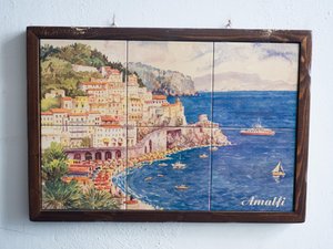 Amalfi, tegel schilderij, Amalfi, Amalfikust, Costiera Amalfitana, Salerno, Campania, Italië door Unbekannter Künstler