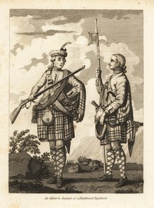 Een officier en sergeant van een Highland Regiment