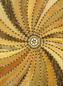 Anglo-Singalese tafel, detail van marqueterie bovenkant, begin 19e eeuw door Unbekannt