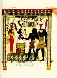 Apotheose van een Farao: Koning Seti I ontmoet de goden Osiris en Horus ontdekt in Thebe door Giovanni Battista Belzoni
