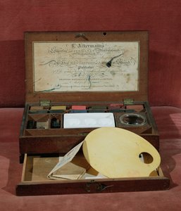 Aquarelverfdoos van de kunstenaar gemaakt door R. Ackermann, c.1820