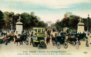 Avenue des Champs-Élysées, Parijs, ca. 1900 door Unbekannter Künstler