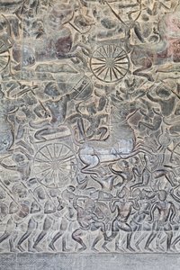 Bas-reliëfs in de noordelijke galerij van Angkor Wat, Cambodja door Unbekannter Künstler