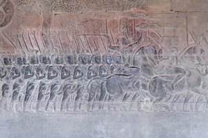 Bas-reliëfs in de zuidelijke galerij van Angkor Wat, Cambodja door Unbekannter Künstler