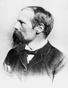 Benjamin Baker, Britse civiel ingenieur en ontwerper van de Forth Bridge, ca. 1885