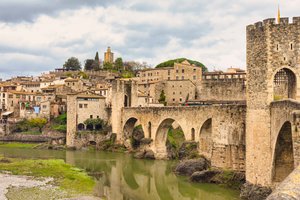 Besalu, provincie Girona, Catalonië, Spanje, 2018