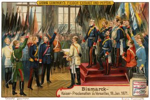 Bismarck in Versailles door Unbekannt