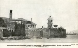 Bombay Castle historisch monument, ca. 1900 (foto) door Unbekannter Künstler