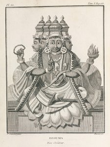 Brahma, de hindoegod van de schepping door Unbekannt