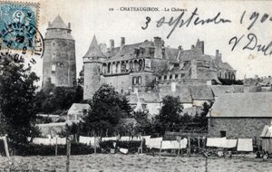 Bretagne, Ille et Vilaine (35), Chateaugiron: buitenaanzicht van het kasteel - Ansichtkaart gedateerd 1904 door Unbekannt