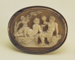 Camee van Bacchus en Ariadne, Italiaans door Unbekannt