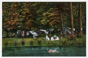 Kamperen in de VS, ca. 1910 door Unbekannter Künstler