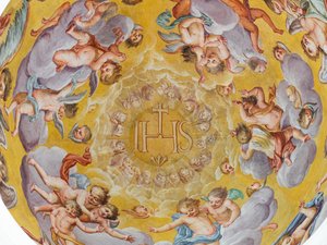 Plafondfresco, Mausoleum van de Habsburgers, Graz, Stiermarken, Oostenrijk, Europa door Unbekannter Künstler