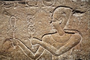 Cesarion brengt offers aan Horus en Isis (detail) door Unbekannter Künstler