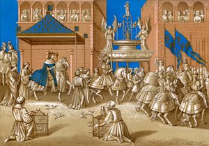 Charles VII - portret van de Franse koning te paard die Parijs binnenrijdt