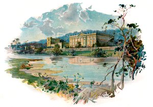 Chatsworth vanaf de Derwent