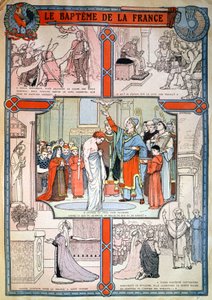 Doop van Clovis door Sint Remi in Reims, ca. 1930 door Unbekannter Künstler