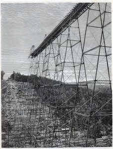 Constructie van het Kinzua-viaduct door Unbekannt