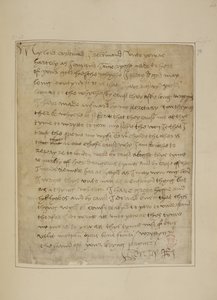 Cotton MS Vespasian F iii fol.73 Brief van Hendrik VIII aan Thomas Wolsey, juni 1518 door Unbekannter Künstler