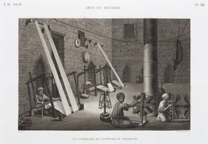 Katoen & Zijde, Weven, Weverswerkplaats, Egypte, ca. 1798 door Unbekannt