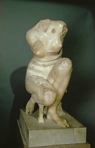 Hurkende Aphrodite, Romeinse kopie van origineel Grieks brons uit de late 3e eeuw v.Chr. (marmer) door Unbekannt