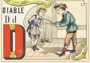 D: duivel - Spelletjes Alfabet, c.1890 door Unbekannt