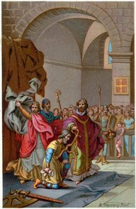 Aftreden van de Franse koning Lodewijk I (833), begin 20e eeuw door Unbekannter Künstler