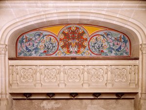 Detail van de decoratie van Chateau de Roquetaillade, Frankrijk door Benjamin Baud