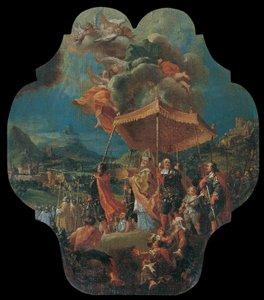 De overdracht van het Allerheiligste van Säben naar Brixen (970 n. Chr.) door Unbekannter Künstler
