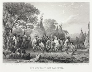 Hondendans van de Dahcotas, Noord-Amerika door Unbekannt
