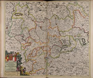Ducatus Brunsuicensis episcopatus Hildesiensis principatus Halberstadiensis tabula door Unbekannter Künstler