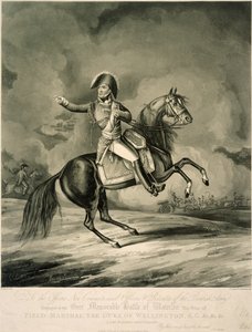 Hertog van Wellington bij de Slag van Waterloo