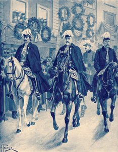 Edward VII in de begrafenisstoet van koningin Victoria