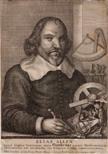 Elias Allen, wiskundige en instrumentmaker, ca. 1630 door Unbekannt