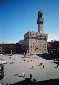 Exterieur van het Palazzo Vecchio ontworpen door Arnolfo di Cambio