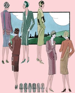 Mode: lichte jassen in de lente van 1928 door Unbekannter Künstler