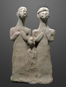 Beeldje van een familiegroep, 2000-1500 v.Chr. door Unbekannt