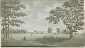 Fisherwick Hall: aquarel, nd [1786] door Unbekannt