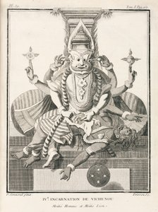 Vierde incarnatie van Vishnu, half-mens en half-leeuw door Unbekannt