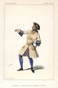 Francois Regnier als Arnould in La Famille Poisson, door Joseph Isidore Samson, Theatre Francais door Unbekannter Künstler