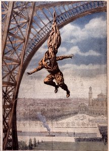 Franz Reichelt stierf bij het testen van zijn "parachutejas" van de Eiffeltoren door Unbekannter Künstler
