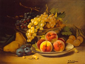 Frans 19e-eeuws stilleven. Onbekende kunstenaar, ca. 1870 door Unbekannter Künstler