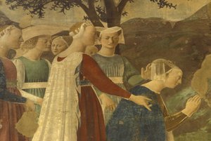Fresco, San Francesco basiliek, Arezzo, Toscane, Italië