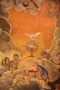 Fresco in Palacio episcopal, Malaga Spanje